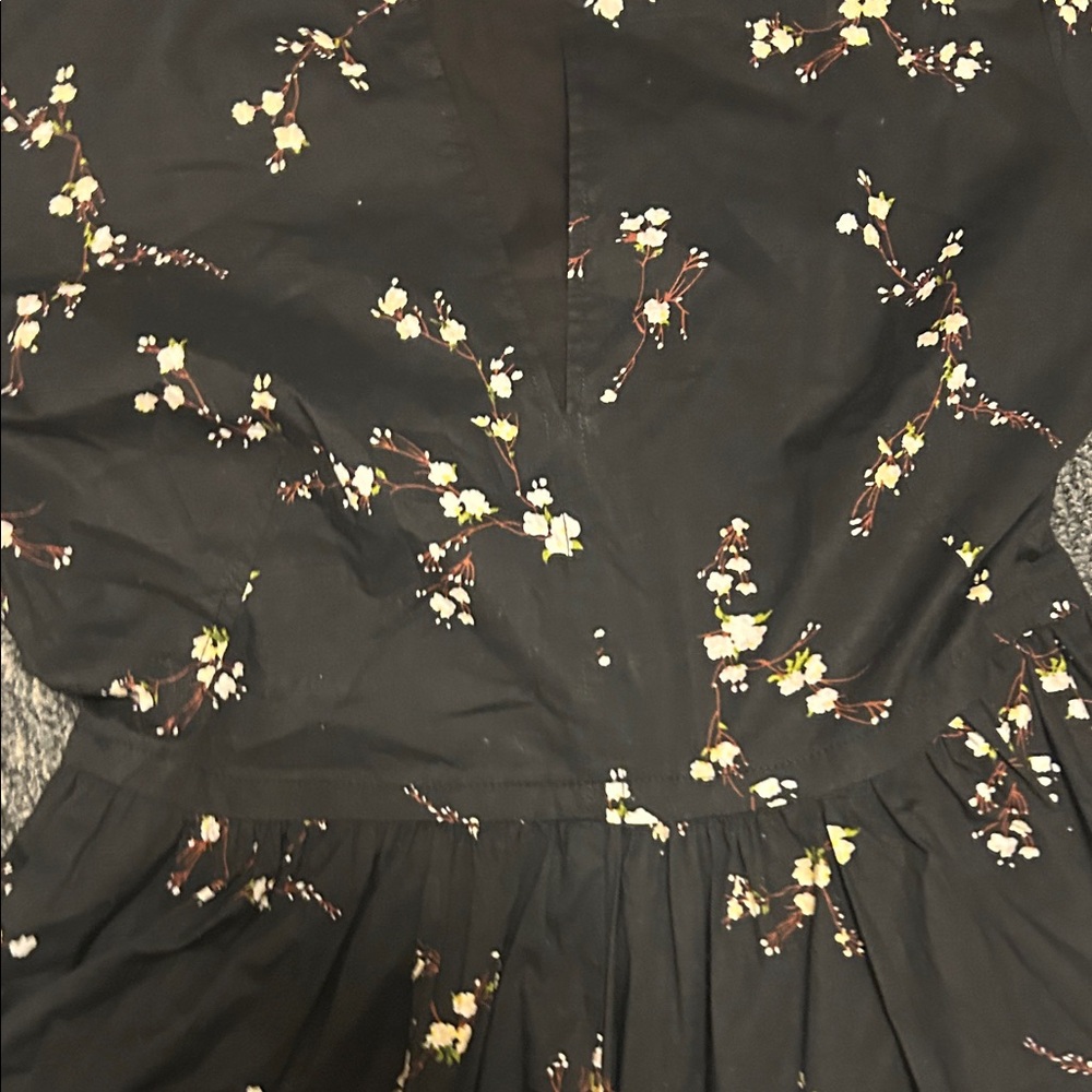 J. Peterman Black Floral Midi Dress - Picture 4 of 6